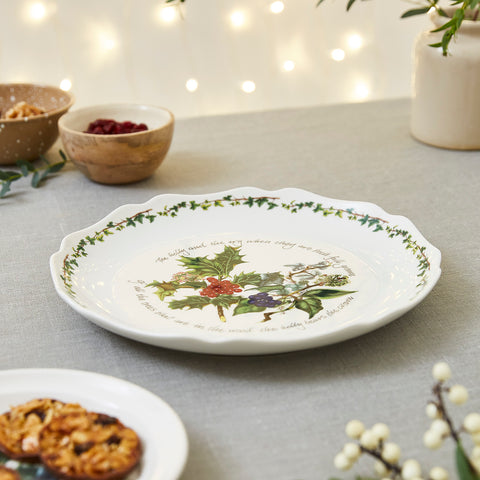 The Holly & the Ivy -  Scalloped Platter