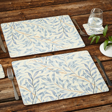 Morris & Co - Extra Large Placemats - Box Set of 4 - Willow Bough Blue