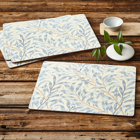 Morris & Co - Extra Large Placemats - Box Set of 4 - Willow Bough Blue