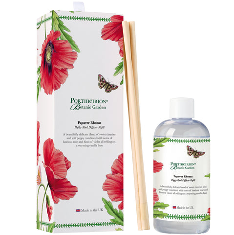 Botanic Garden - Diffuser Refill Bottle & Reeds - Poppy