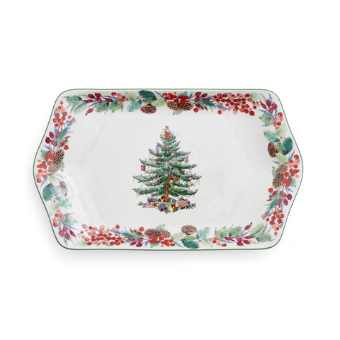 Spode Christmas Tree -  Ceramic Dessert / Sandwich Tray - 2023