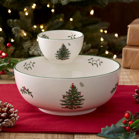 Spode Christmas Tree - Tiered Chip n Dip