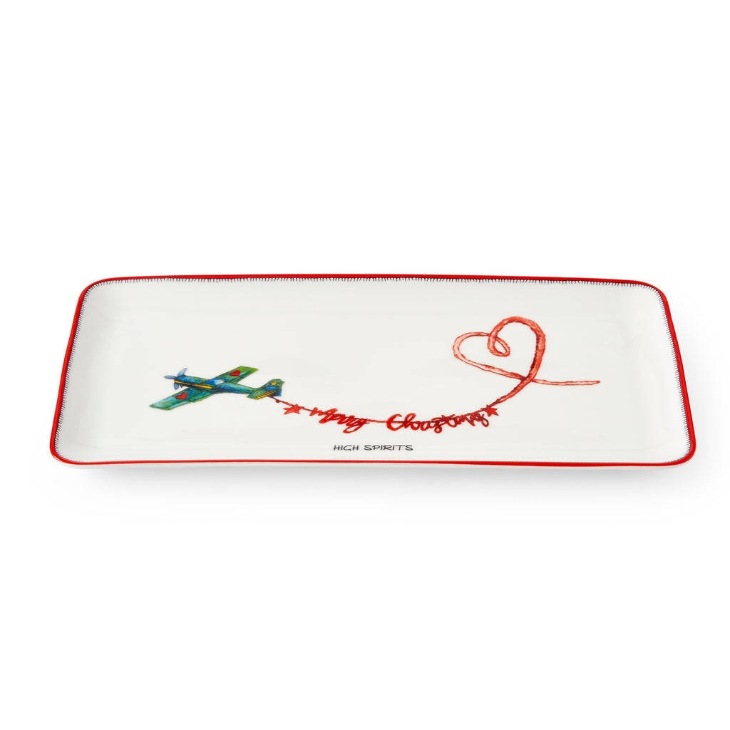 Spode - Kit Kemp - Doodles - Christmas - Ceramic Dessert Tray