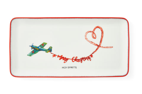 Spode - Kit Kemp - Doodles - Christmas - Ceramic Dessert Tray