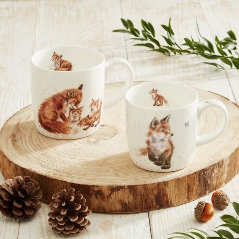 Wrendale - Parent & Child Mug Gift Set - Foxes