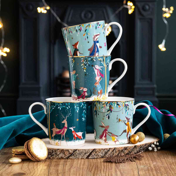 Sara Miller Woodland Tales Boxed Set of Mugs