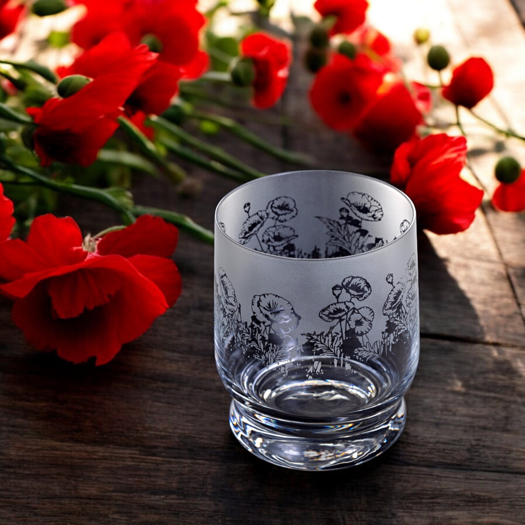 Dartington Crystal - Aspect - Tumbler - Poppies