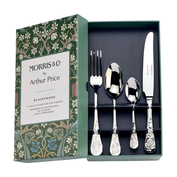 Arthur Price - Morris & Co - Black Thorn - 24 Piece Boxed Set
