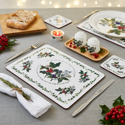 The Holly & the Ivy - Placemats & Coasters  - Set of 6 of each