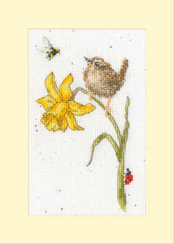 NEW - Bothy Threads - Wrendale - Greeting Card Cross Stitch Kit - The Birds and the Bees