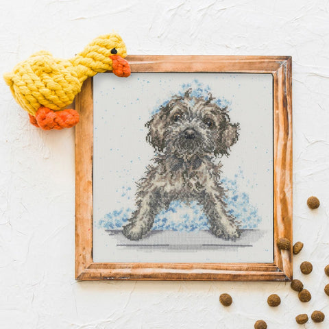 Bothy Threads - Wrendale - Cross Stitch Kit - Bubbles and Barks - Dog