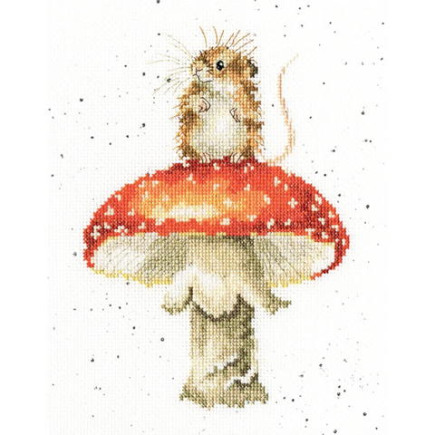 Bothy Threads - Wrendale - Cross Stitch Kit - He's a Fun-gi - Mouse & Toadstool