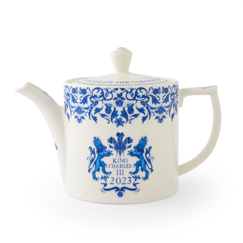 NEW - Spode - King Charles III Coronation - Commemorative Teapot 1.14 Litre / 2 Pint