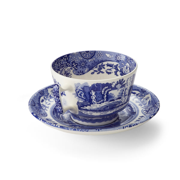 Spode Blue Italian Teacup Saucer - Main Image