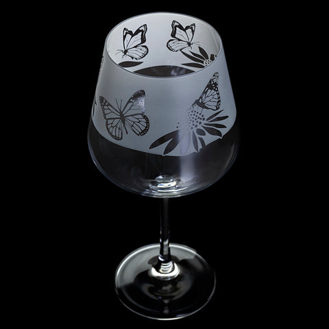 Dartington Crystal - Aspect - Gin Copa / Wine Glass - Butterflies