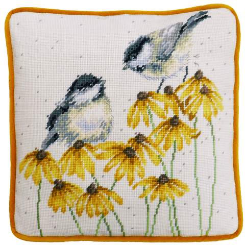 Bothy Threads - Wrendale - Tapestry Kit - Chitter Chatter - Birds on Yellow Flowers