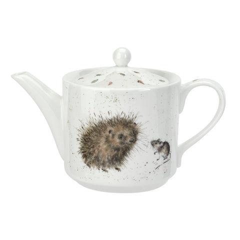 Wrendale Teapot 0.6 Litre / 1 Pint - Hedgehog & Mice