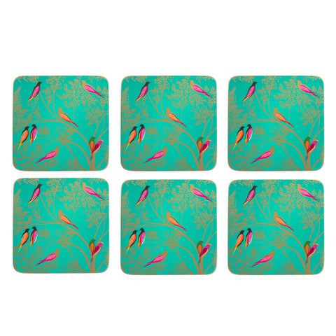 Sara Miller - Chelsea Collection - Coasters - Box Set of 6 - Green