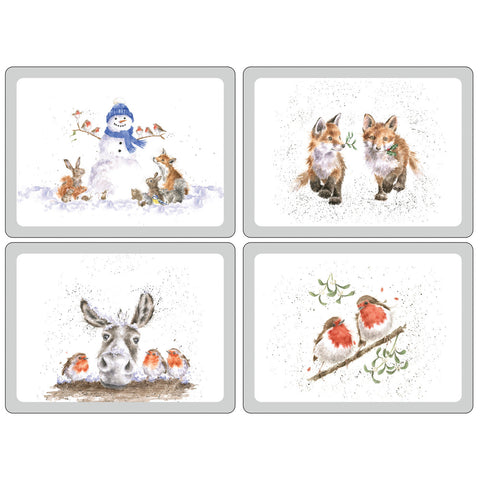 Wrendale - Christmas - Extra Large Placemats - Box Set of 4