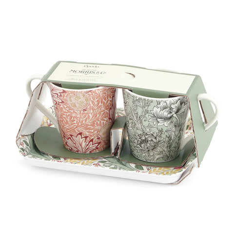 Morris & Co - Mini Mugs & Tray Set