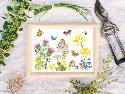 Bothy Threads - Wrendale - Cross Stitch Kit - Wildflower Memories- Special 100th Kit - Charity Edition