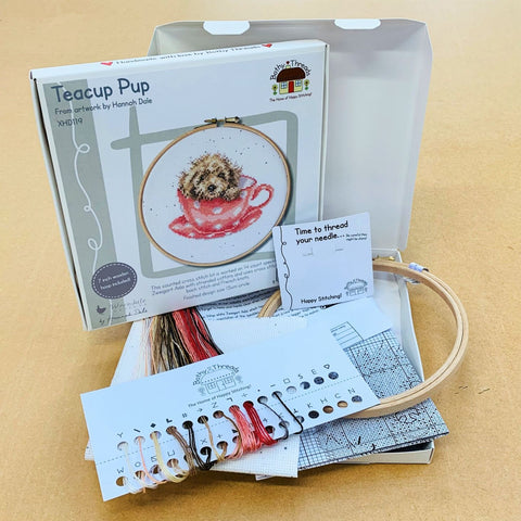 Bothy Threads - Wrendale - Cross Stitch Kit - Teacup Pup
