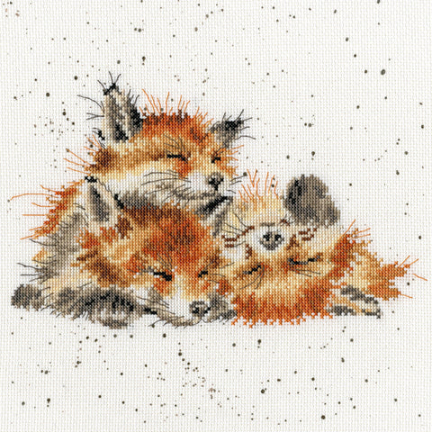 Bothy Threads - Wrendale - Cross Stitch Kit - Afternoon Nap - Foxes