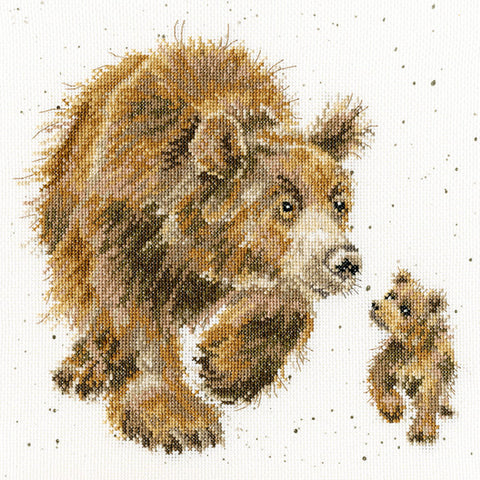 Bothy Threads - Wrendale - Cross Stitch Kit - In My Footsteps - Bear & Cub