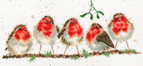 Bothy Threads - Wrendale - Cross Stitch Kit - Rockin' Robins - Robins on a Branch