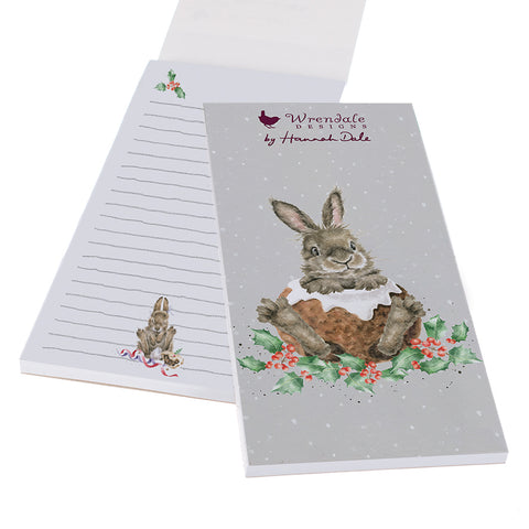 Wrendale - Christmas - Shopping Pad - Little Pudding Rabbit