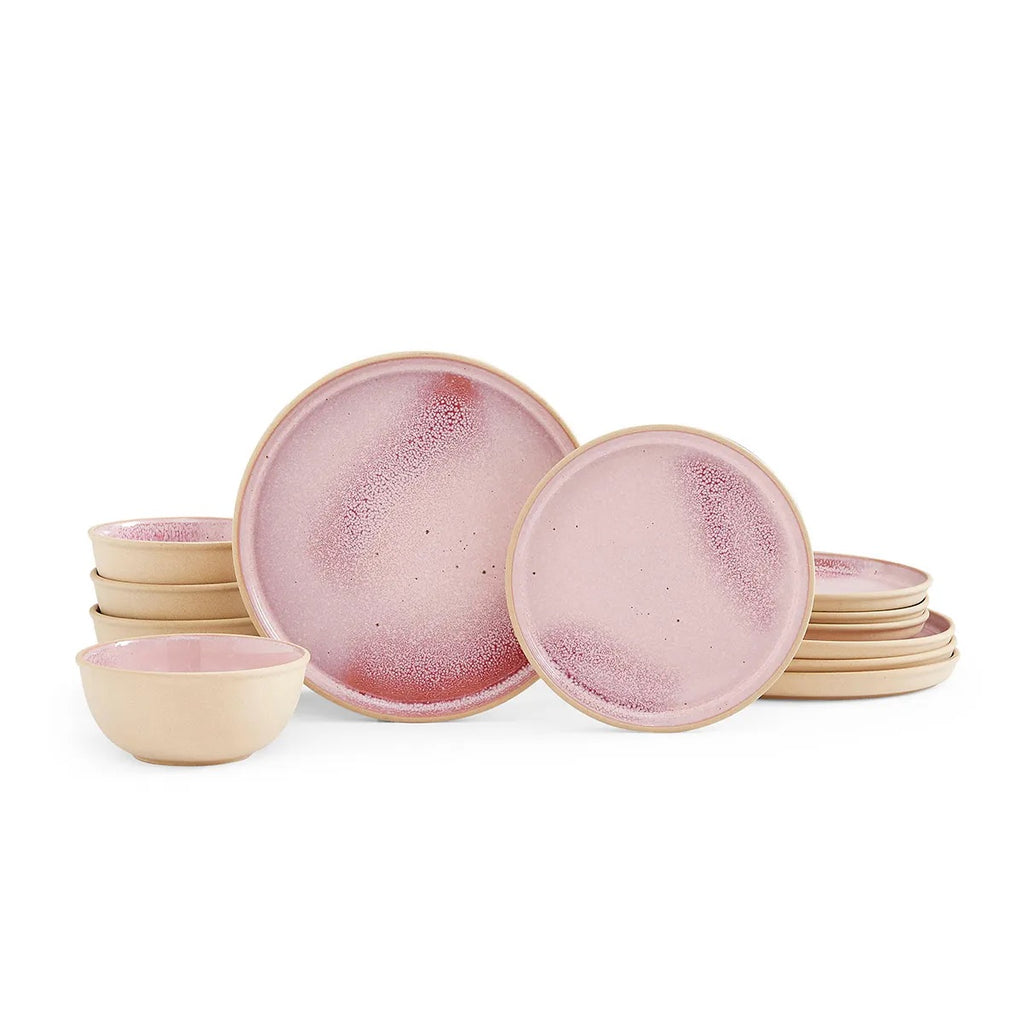 Portmeirion Minerals - 12 Piece Dinner Set - Rose Quartz