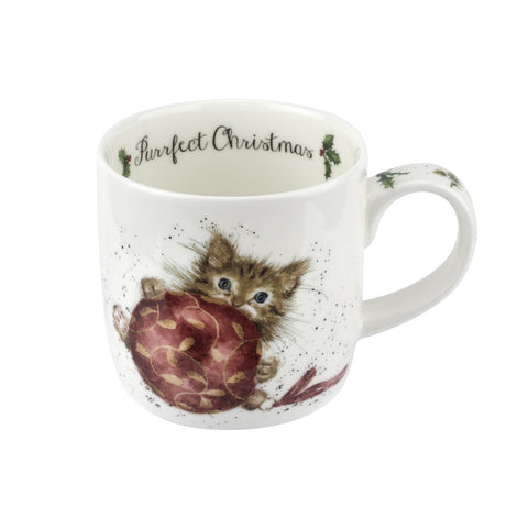 NEW - Wrendale - Christmas - Mug & Coaster Set - Purrfect Christmas Kitten