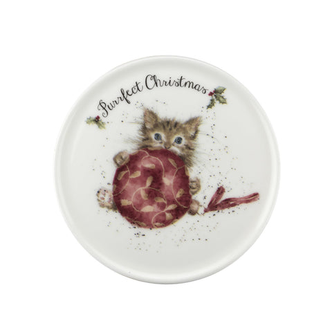 NEW - Wrendale - Christmas - Mug & Coaster Set - Purrfect Christmas Kitten