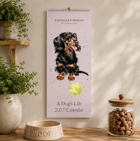 NEW - Wrendale - A Dog's Life - Slim Calendar - 2027