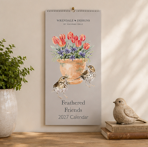 NEW - Wrendale - Feathered Friends - Slim Calendar - 2027