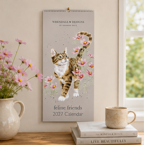 NEW - Wrendale - Feline Friends - Slim Calendar - 2027