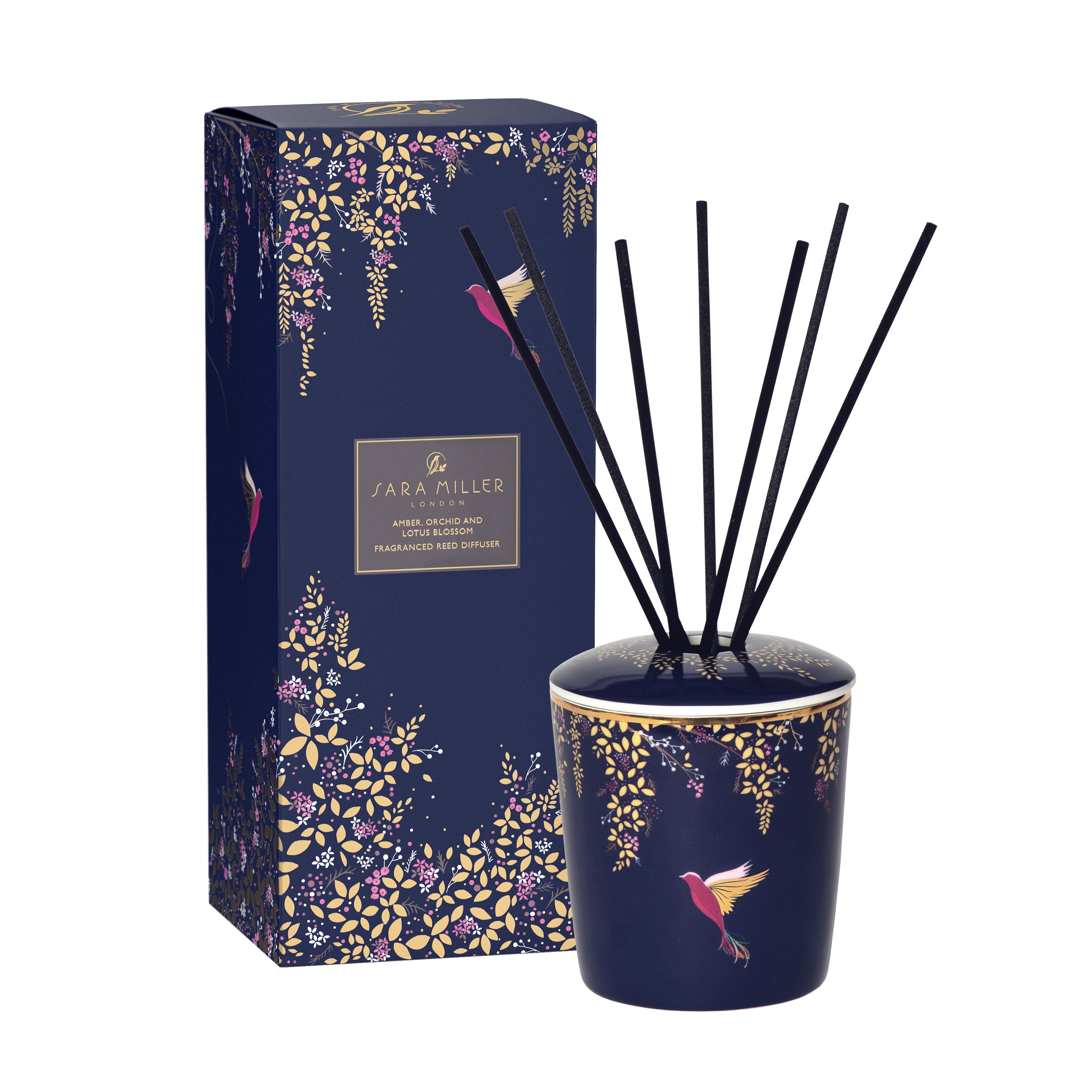 Ported Diffuser Sara Miller - Chelsea - Reed Diffuser - Amber Orchid & Lotus Blossom ...