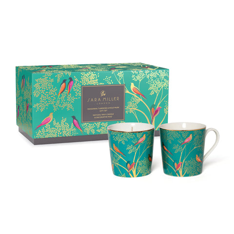 NEW - Sara Miller - Chelsea - Mug and Candle Gift Set