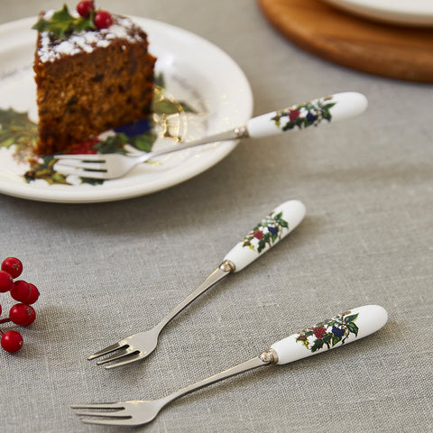 The Holly & the Ivy Pastry Forks  ( Gift Box Set of 6 )