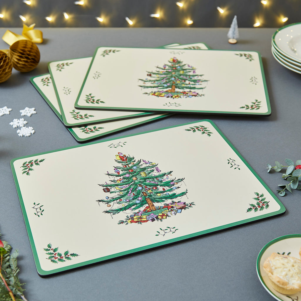 Spode Christmas Tree - Extra Large Placemats - Box Set of 4