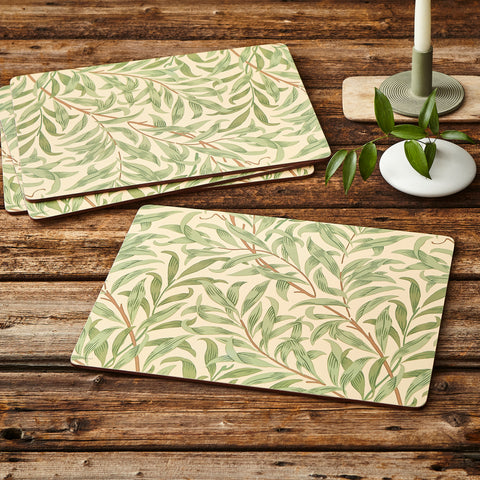 Morris & Co - Extra Large Placemats - Box Set of 4 - Willow Bough Green