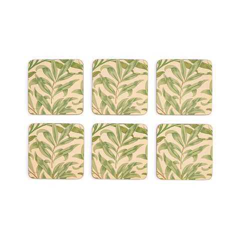 Morris & Co - Coasters - Set of 6 - Willow Bough Green