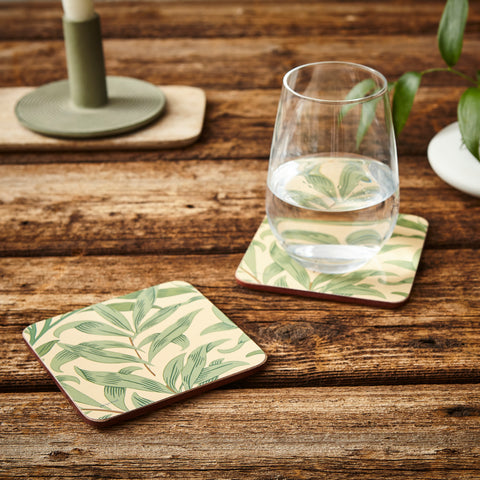 Morris & Co - Coasters - Set of 6 - Willow Bough Green