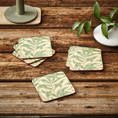 Morris & Co - Coasters - Set of 6 - Willow Bough Green