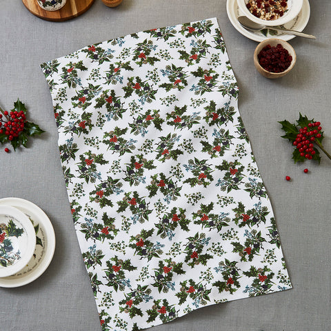 The Holly & the Ivy Tea Towel