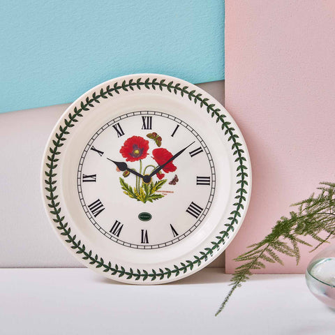 Portmeirion - Botanic Garden - Wall Clock - Poppy