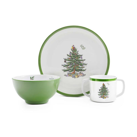 NEW - Spode Christmas Tree - Children's 3 Piece Melamine Set