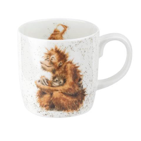 Wrendale - Box Set of 4 Mugs  - Orangutan, Giraffe, Llama, Sloth