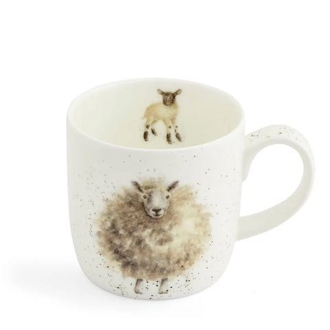 Wrendale - Box Set of 4 Mugs  - Duck, Hare, Sheep & Highland Cow