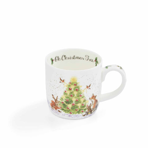 Wrendale - Christmas - Box Set of 4 Mugs  - Christmas Tree, Kitten, Foxes & Pugs